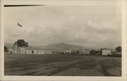 Wide View of Military Installation with Flag Flying Postcard Postcard Postcard