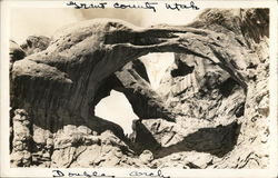 Double Arch, Arches National Monument Grand County, UT Postcard Postcard Postcard