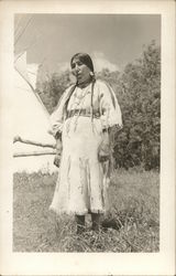 Red Wolf Woman Old Chief Postcard