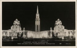 Elephant Gates - Illuminated Postcard