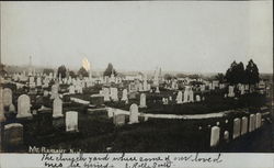 Cemetery Mount Pleasant, NJ Postcard Postcard Postcard