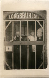 Long Beach Jail (Amusement park photo) California Postcard Postcard Postcard