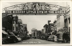 North Virginia Street and Welcome Arch Postcard