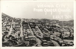 Virginia City from Geiger Grade, early '80s Nevada Postcard Postcard Postcard