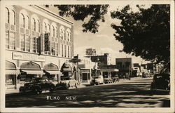 Street View of Business Section Postcard