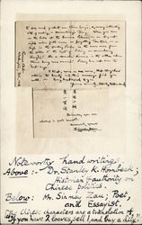 Hand-Written Pages of Letter by G. T. Moule Postcard