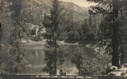 Crystal Lake, Near Cold Brook Camp - Lake and Mountans Postcard