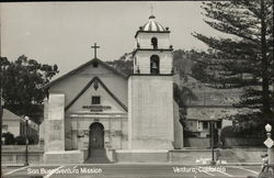 San Buenaventura Mission California Postcard Postcard Postcard