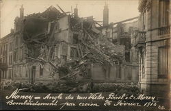 Partially Demolished Building Showing WWI Damage in France World War I Postcard Postcard Postcard