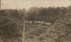 Train Passing Telephone Wires at Highmount, NY Trains, Railroad Postcard Postcard Postcard