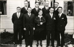 Mother Buckley and Boys Postcard