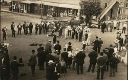 People with Musical Instruments Gathering Outdoors Postcard Postcard Postcard