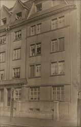 Five-Story Building with People at Some Windows Buildings Postcard Postcard Postcard