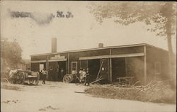 People Standing Near Wagon, Wheels and One-Story Structure Chatham, NJ Postcard Postcard Postcard