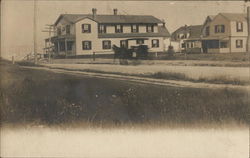 Houses Near Road with Horse and Buggy Passing By, Cape Cod Postcard