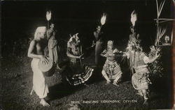 Devil Dancing Ceremony Ceylon Southeast Asia Postcard Postcard Postcard