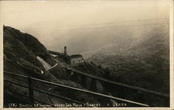 Building on Edge of Cliff in Mountainous Region Postcard