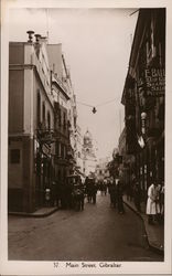 Main Street Gibraltar, Gibraltar Spain Postcard Postcard Postcard