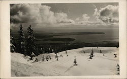 Beautiful View from Snow Capped Mountain Postcard