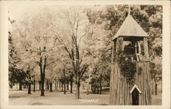 "Michael" - Wooden Bell Tower Near Grove of Trees Landscapes Postcard Postcard Postcard