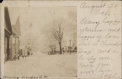 Snow-Covered Street and Trees Concord, NH Postcard Postcard Postcard