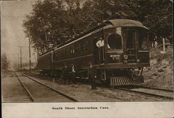 South Shore Interurban Cars Trains, Railroad Postcard Postcard Postcard