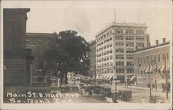 Main Street and Washington Avenue Postcard