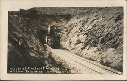 Mouth of Chileoot Tunnel on Western Pacific Railroad, 30 Miles North of Reno Postcard