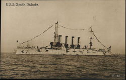 U.S.S. "South Dakota" Battleships Postcard Postcard Postcard