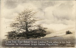 Lone Tree - Captain Robert Gray's Landing Place Grays Harbor, WA Postcard Postcard Postcard