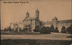 State Insane Asylum Warren, PA Postcard Postcard Postcard