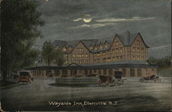 Wayside Inn at Night Ellenville, NY Postcard Postcard Postcard