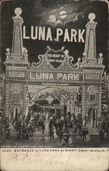 Luna Park Coney Island, NY Postcard Postcard Postcard