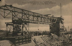 Concrete Mixer New York City Water Works Postcard