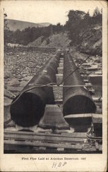 First Pipe Laid at Ashokan Resevoir, 1907 New York Postcard Postcard Postcard