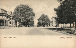 Main Street View Derby, VT Postcard Postcard Postcard