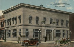 First National Bank, The Farmers Loan and Trust Co. Postcard