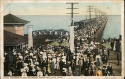 Arriving at Saltair Beach, Great Salt Lake Salt Lake City, UT Postcard Postcard Postcard