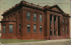 Street View of Carnegie Library Fort Worth, TX Postcard Postcard Postcard