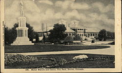 Burns Statue and Casino, City Park Denver, CO Postcard Postcard Postcard