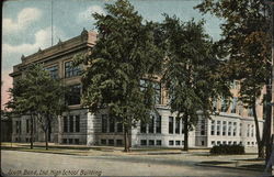 Street View of High School Building Postcard