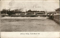 Jefferson Bridge South Bend, IN Postcard Postcard Postcard