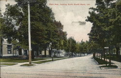 Park Ave. Looking North South Bend, IN Postcard Postcard Postcard