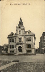 Street View of City Hall Postcard