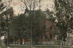 Street View of High School Postcard