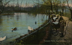 Pond View at Leeper Park South Bend, IN Postcard Postcard Postcard