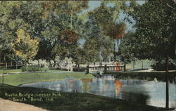 Rustic Bridge, Leeper Park Postcard