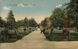 Landscape Scene of Leeper Park South Bend, IN Postcard Postcard Postcard