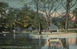 Water View at Leeper Park South Bend, IN Postcard Postcard Postcard