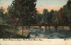 Rustic Bridge in Leeper Park Postcard